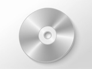  A minimalist representation of a solitary CD against a pristine white backdrop