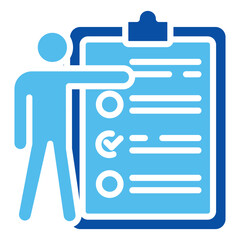 Person Standing Icons In Blue Style, Vector Illustration