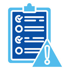 Hazard Icons In Blue Style, Vector Illustration