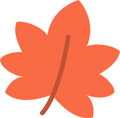 가을 일러스트 플랫 단풍 낙엽