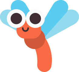 가을 일러스트 플랫 귀여운 잠자리