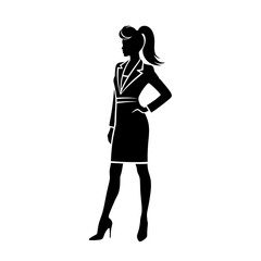 Fototapeta premium Studio Portrait of a Stylish Model in Sleek, Modern Clothing