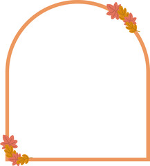 가을 일러스트 플랫 나뭇잎 테두리