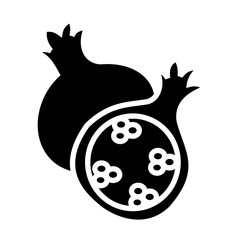 pomegranate fruit icon design