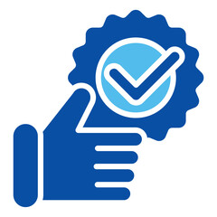 Excellence Icons In Blue Style, Vector Illustration