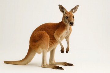 Lone Kangaroo Stands Alert