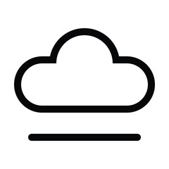 Outline cloud icon for storage, data, and server concepts
