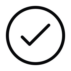 Outline checklist icon to check, verify, or confirm tasks