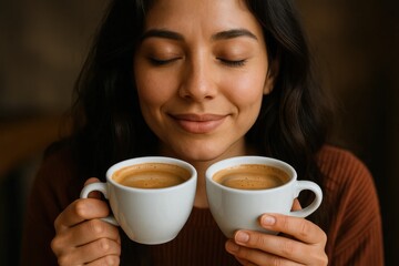 Embracing tranquility with a cup of coffee