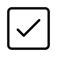 Outline checklist icon to check, verify, or confirm tasks