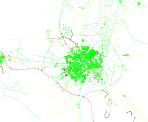 vector sketch illustration silhouette design detail maps site plan layout city of baghdad
