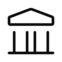 Outline building icon for office, architecture, and real estate designs