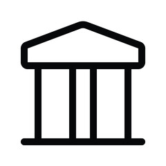 Outline building icon for office, architecture, and real estate designs