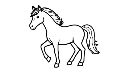 Fototapeta premium horse vector illustration on white