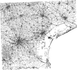 vector sketch illustration silhouette design detail maps site plan layout venice city layout