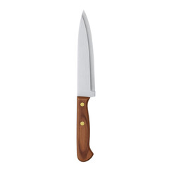 Chef's knife with wooden handle