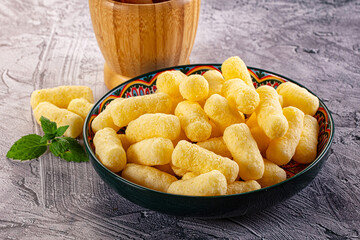 Golden crispy sweet corn sticks