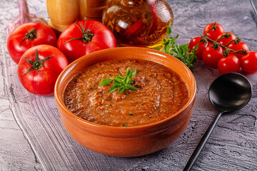 Gazpacho - cold Spanish tomato soup