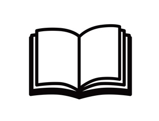 school icon 03C-2c : book, open, blank, paper, page,Stationery, School,