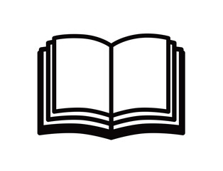 school icon 03C-2a : book, open, blank, paper, page,Stationery, School,