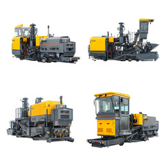 Premium High-Quality Isolated asphalt milling machin PNG cutout, commercial stock asset, ideal for print projects and advertising, content creation, digital downloads, professional graphics