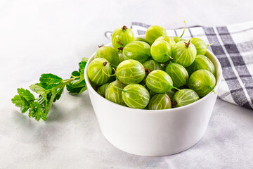 Ripe sweet juicy green gooseberry