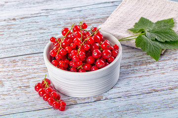 Raw ripe sweet juicy red currant