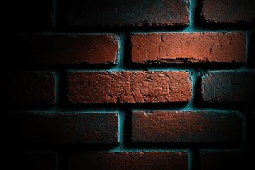 Brick Wall Texture: A close-up shot showcasing a textured brick wall. The contrasting colors, and shadows create a stunning visual of an old vintage brick.