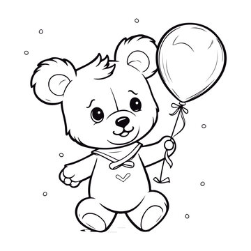 Cute cartoon teady bear illustration