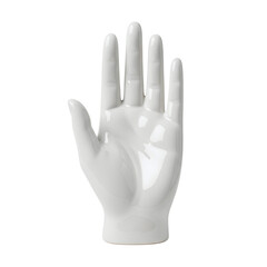 White ceramic hand sculpture decoration