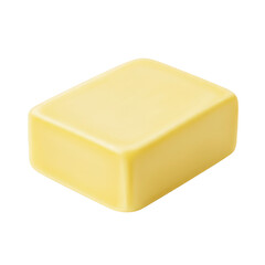 Isolated Butter Block Rich Culinary Ingredient Transparent Background