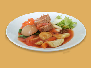 Chicken Galantine, de boned stuffed meat.
Selat solo galantin, traditional javanese dish.