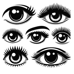 SET OF vectors eyes
