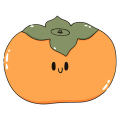 kawaii Persimmon cartoon