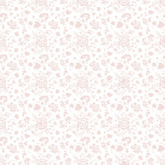 Fototapeta premium Pastel Watercolor Floral Seamless Pattern