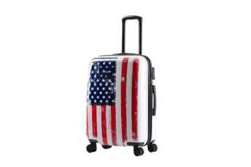 Carry-on Suitcase with American Flag Design