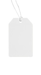 Isolated Label Tag with White Cardboard Price and Blank Paper String