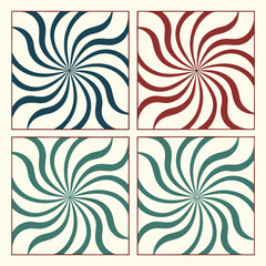 Fototapeta premium a set of red and blue swirls