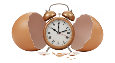 Isolated Transparent Clock Egg Illustration Countdown Reminder Deadline