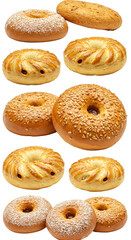 Isolated Transparent Pastries Doughnuts Sweet Delicious Baked Treat