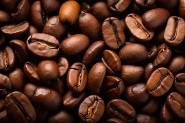 Naklejka premium Coffee bean texture food coffee beans backgrounds.