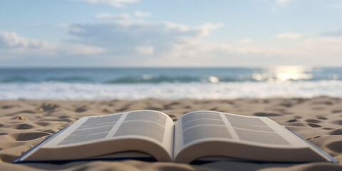 open book on the beach