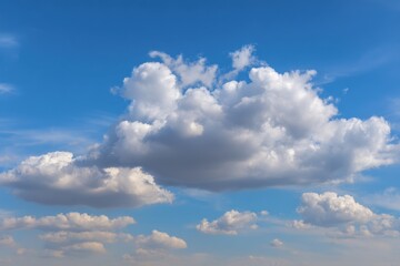 Obraz premium Vast blue sky dotted with puffy white clouds (2)