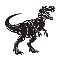 T-Rex Dinosaur Walking Pose Silhouette