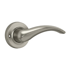Metal Door Handle Isolated Silver Hardware Interior Design Element