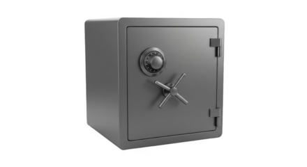 Metal Safe Strongbox Protection for Valuables Transparent Background 3d
