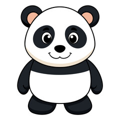 Cute cartoon panda bear illustration for kids and adults animal drawing vector graphics kawaii design 100 char