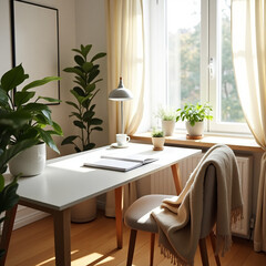 Fototapeta premium modern living room with table