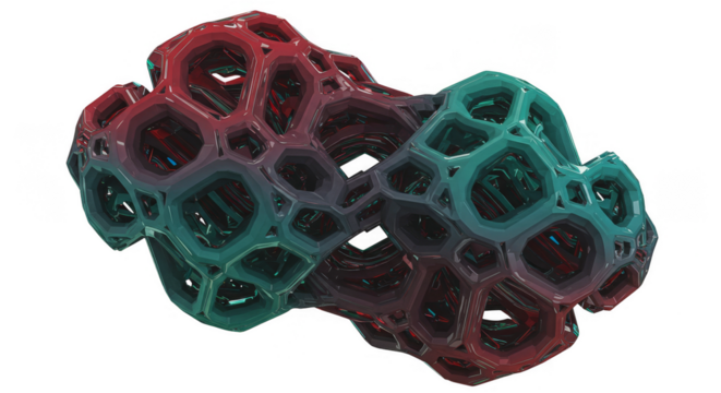 Molecule Structure Abstract Transparent Background for Science Technology 3D