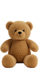 Obraz premium Isolated Transparent Background of Stuffed Brown Teddy Bear Toy Animal